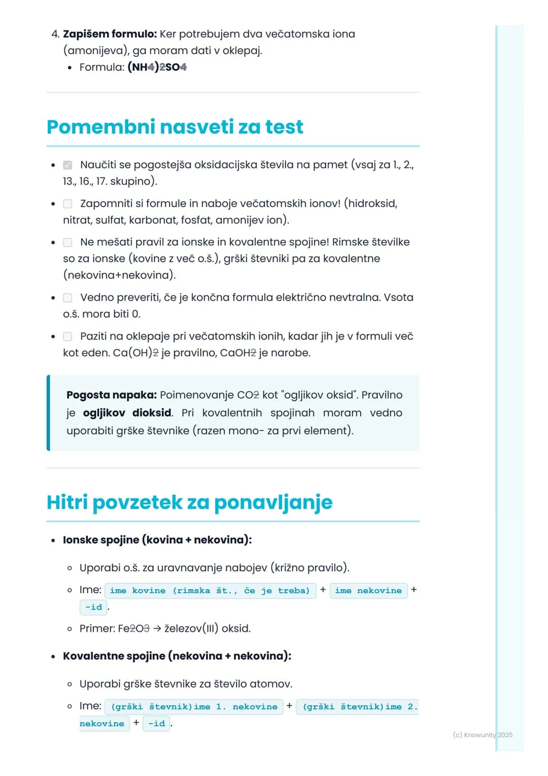 # Kemijske formule in
poimenovanje
Uvod v kemijske formule
Kemijske formule so kot abeceda v kemiji. Z njimi na kratek in enostaven
način