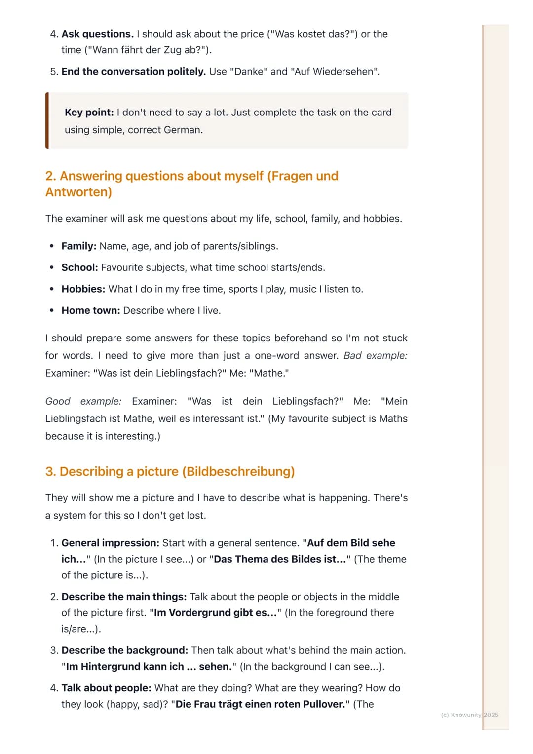 # Speaking Practice
(Sprechübungen)
Introduction to speaking practice
This is for the oral part of the exam. It's all about showing you ca