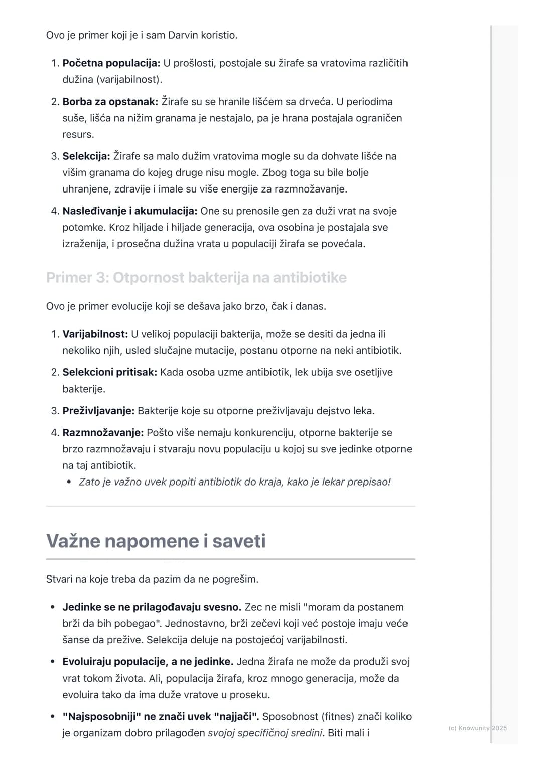 # Prirodna selekcija
Uvod u prirodnu selekciju
Prirodna selekcija je najvažniji mehanizam evolucije. To je proces kojim živa
bića koja su