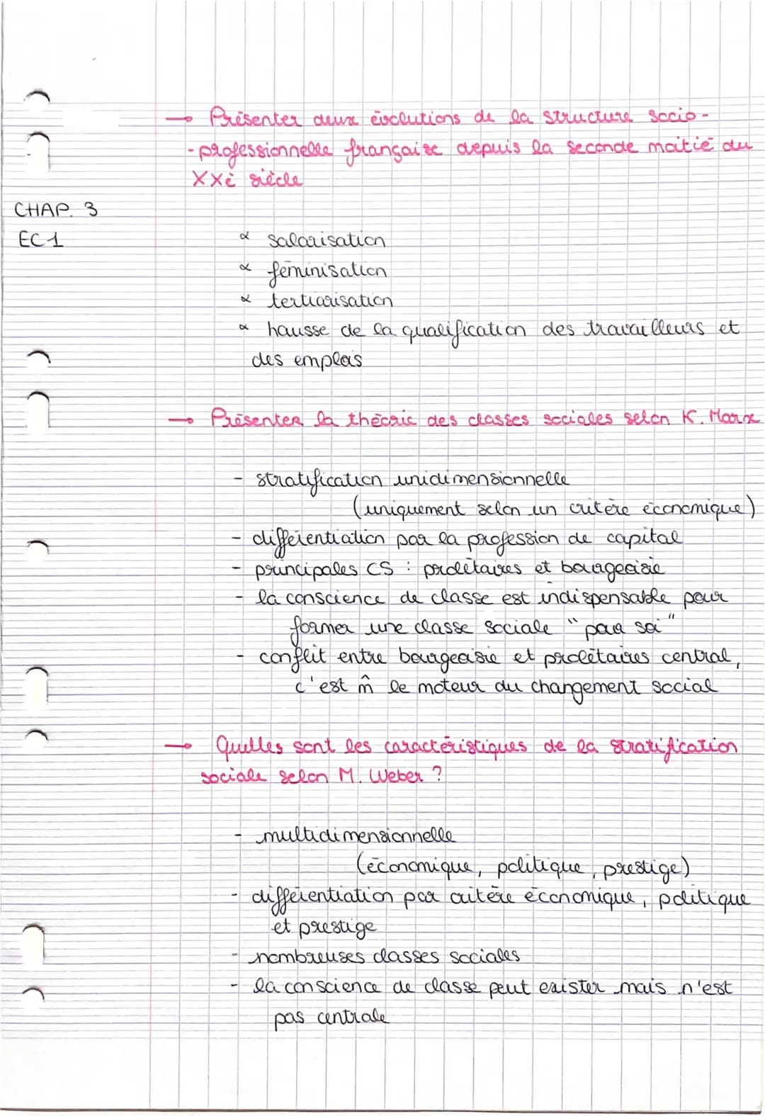 CHAP 3
EC 1
- Présenter deva evclutions de la structure socio-
-professionnelle française depuis la seconde moitié du
XXe siècle
α Salaris