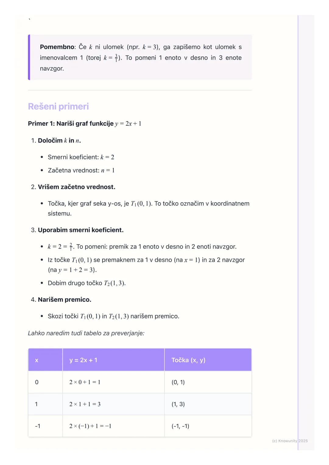 # Linearna funkcija
Kaj je linearna funkcija?
Linearna funkcija je matematična povezava med dvema količinama, ki se
spreminjata enakomerno