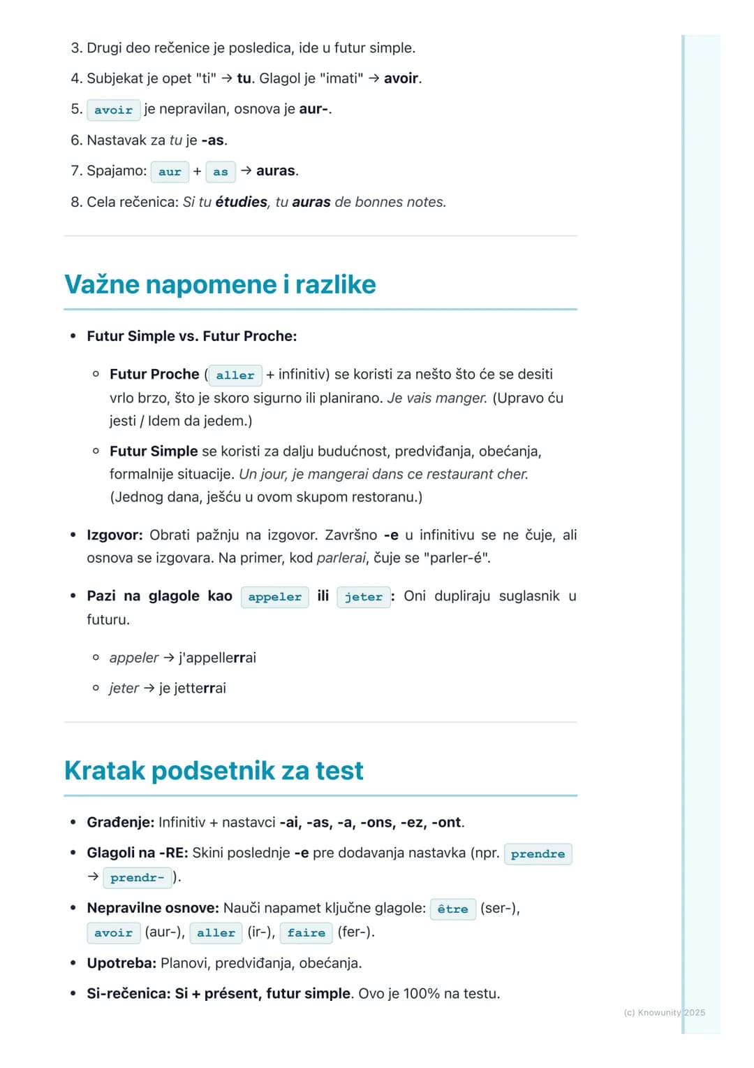 # Futur Simple
## Uvod u futur simple
Futur simple je prosto buduće vreme u francuskom jeziku. Koristimo ga da
govorimo o radnjama koje će