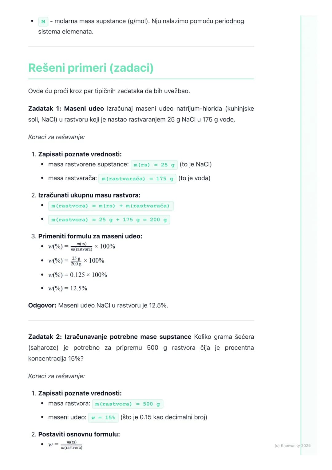 # Koncentracija rastvora
Uvod u koncentraciju rastvora
Koncentracija rastvora nam govori koliko je rastvorene supstance prisutno u
određen