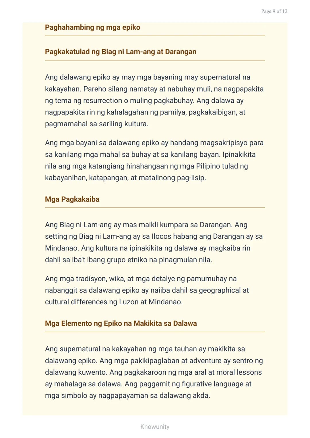 # Epiko: Mga Katangian at Halimbawa sa Panitikang Pilipino
Pag-aaral sa mga katangian ng epiko at mga halimbawang akda
## Mga Layuning Pan