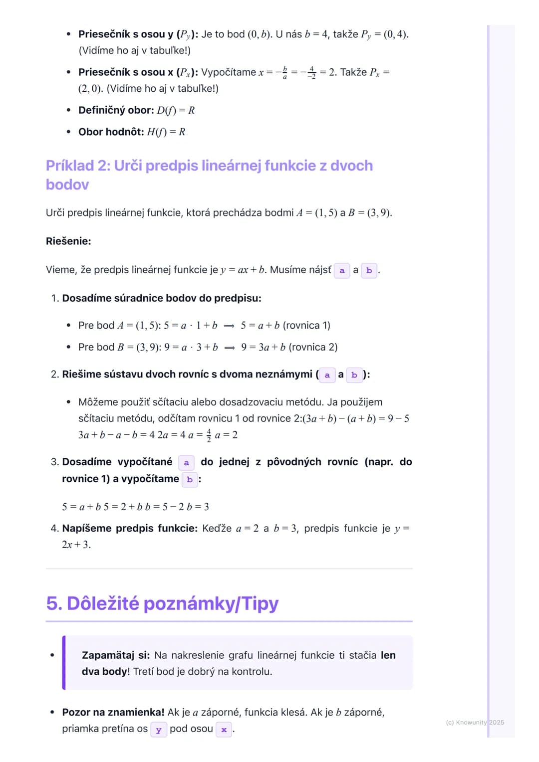 # Lineárna funkcia
1. Prehľad lineárnych funkcií
Lineárna funkcia je veľmi dôležitá téma v matematike, lebo nám pomáha
pochopiť, ako sa me