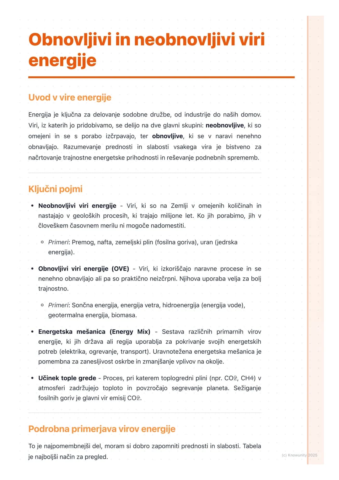 # Obnovljivi in neobnovljivi viri
energije
Uvod v vire energije
Energija je ključna za delovanje sodobne družbe, od industrije do naših do