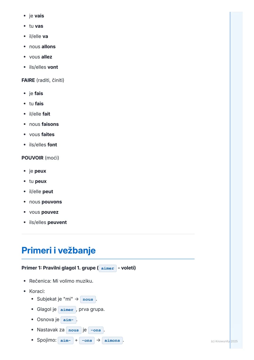# Prezent (Présent) i glagoli
## Uvod u prezent
Prezent (Le présent de l'indicatif) je osnovno vreme u francuskom jeziku.
Koristimo ga da