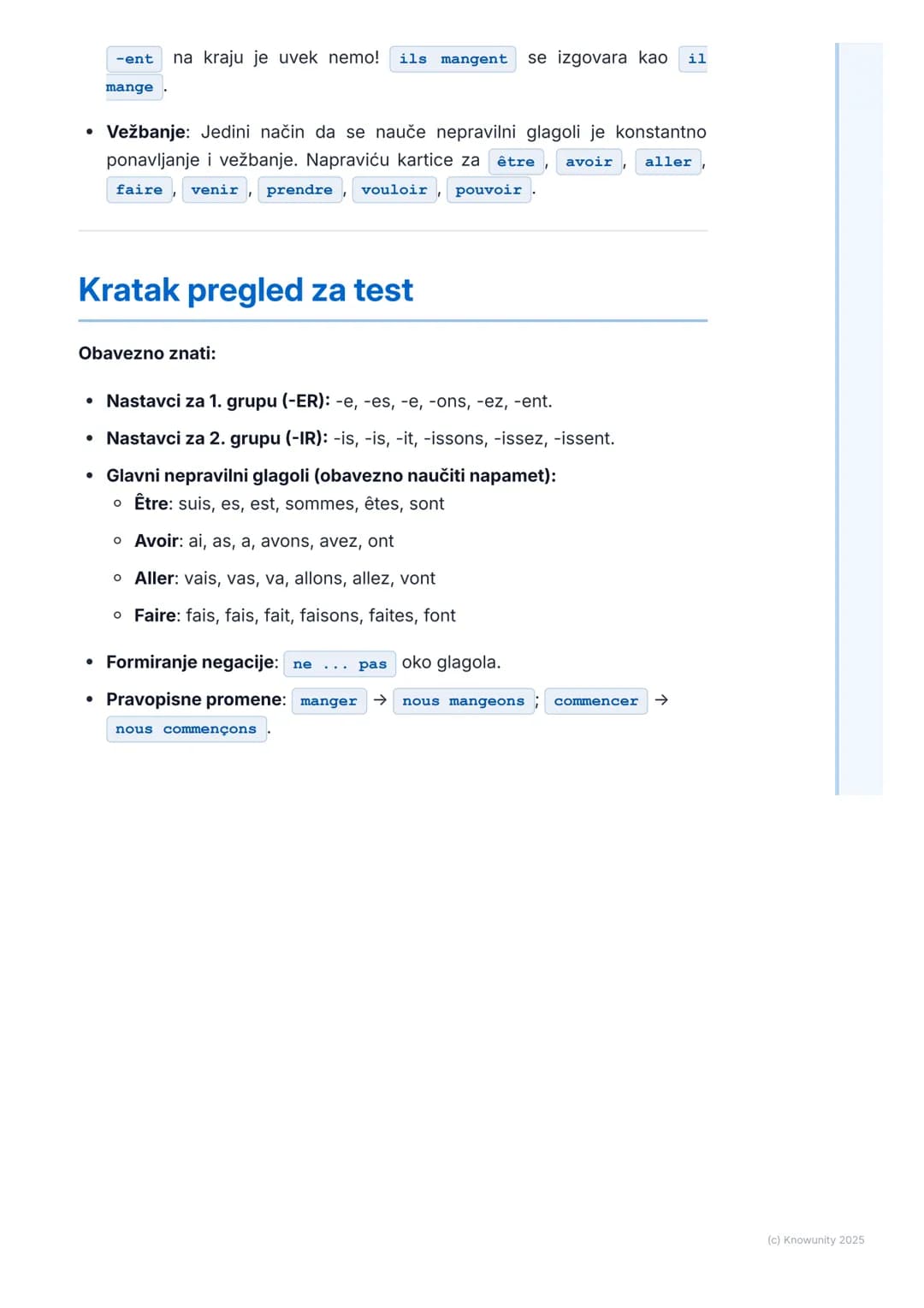 # Prezent (Présent) i glagoli
## Uvod u prezent
Prezent (Le présent de l'indicatif) je osnovno vreme u francuskom jeziku.
Koristimo ga da