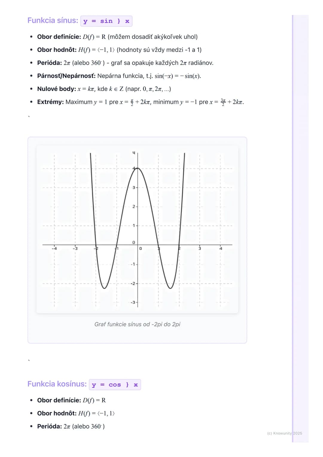 # Goniometrické funkcie
1. Prehľad a úvod
Goniometrické funkcie sú super dôležitá časť matematiky, ktorá sa zaoberá
vzťahmi medzi uhlami a