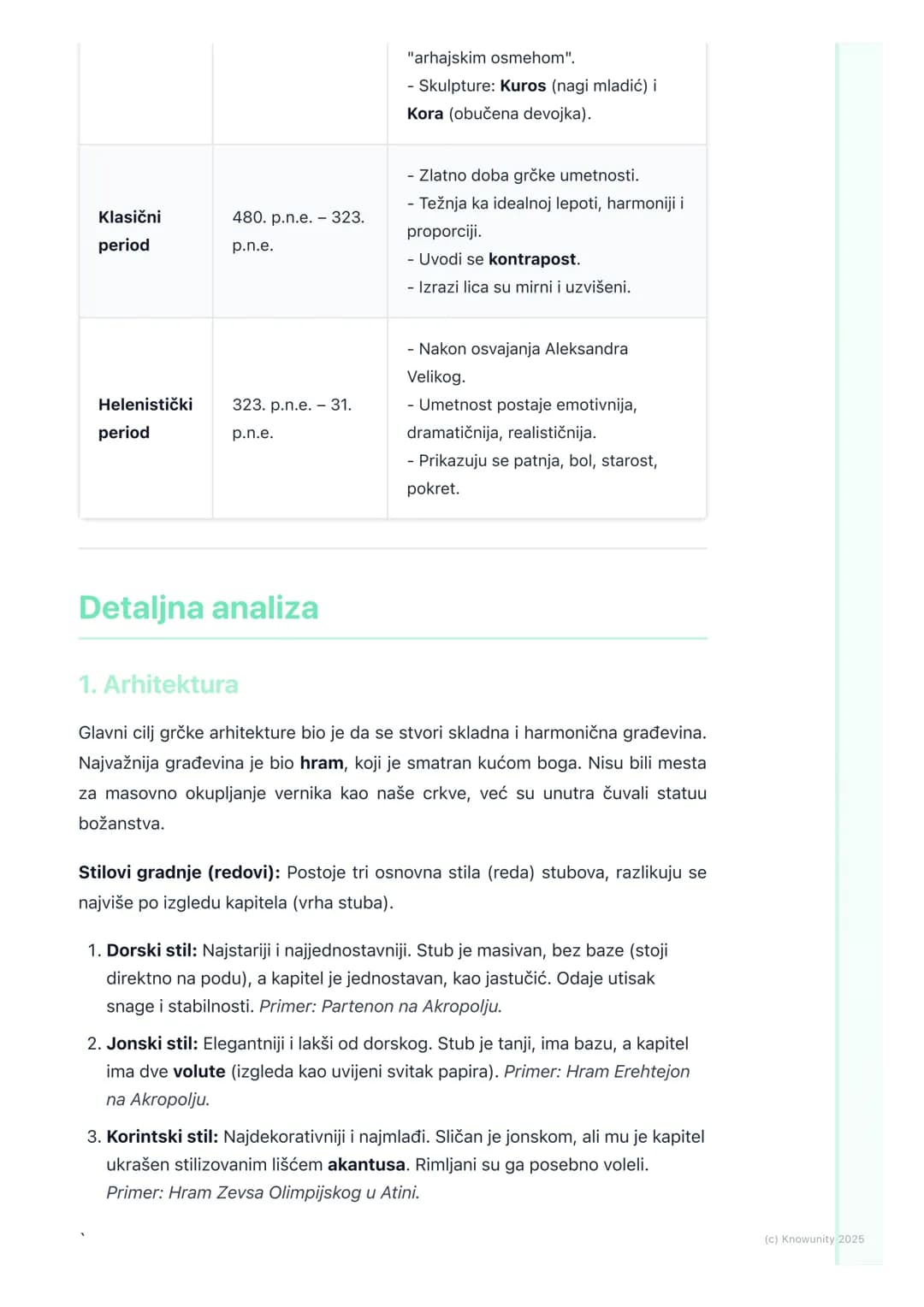 # Umetnost stare Grčke
## Uvod u umetnost stare Grčke
Grčka umetnost je temelj zapadne civilizacije. Nije se bavila samo lepim, već je
tra