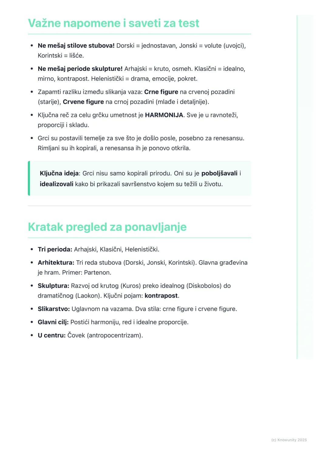 # Umetnost stare Grčke
## Uvod u umetnost stare Grčke
Grčka umetnost je temelj zapadne civilizacije. Nije se bavila samo lepim, već je
tra