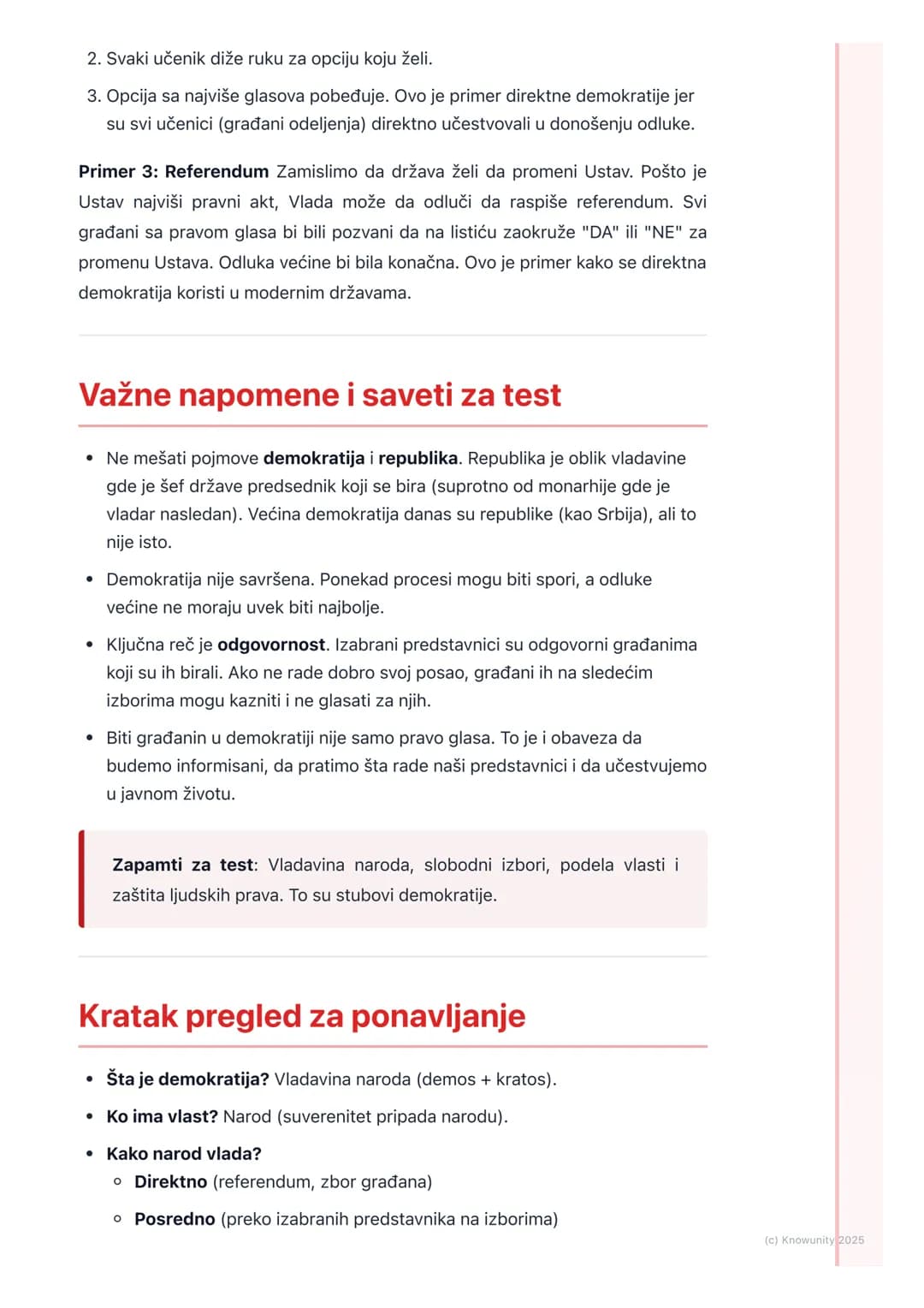 # Šta je demokratija?
Šta je uopšte demokratija?
Demokratija je oblik vladavine u kojem vlast pripada narodu. Sama reč potiče iz
starogrčk