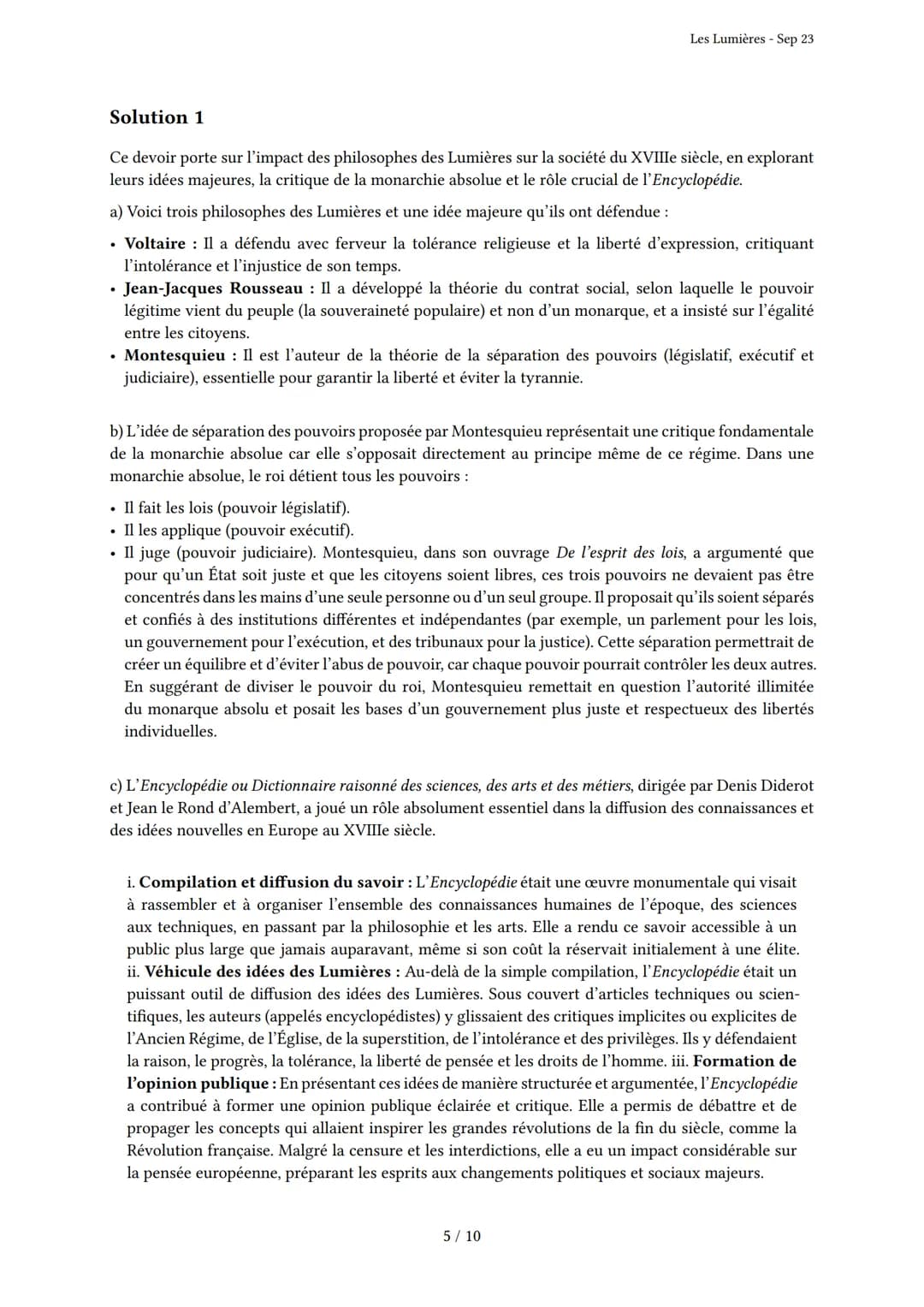 Les Lumières
Généré par Knowunity.fr - Sep 23
Description: Cet examen couvre le sujet des Lumières et leurs concepts clés en Histoire 4ème